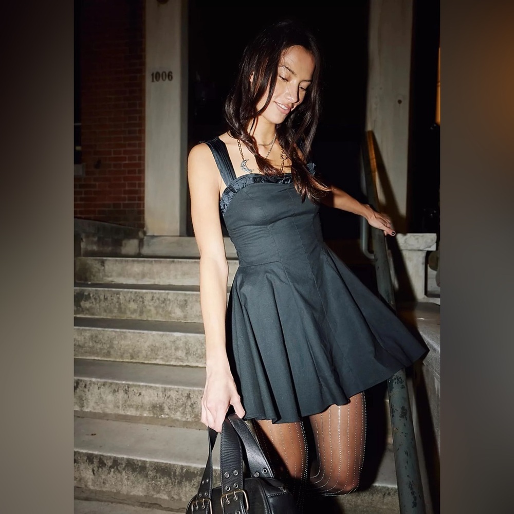 FREE PEOPLE | ✨NEW✨ Midnight Magic Mini Dress in Black Combo - Picture 2 of 5